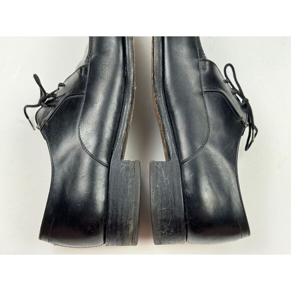 Salvatore Ferragamo Square Toe Derby Mens 8.5 D Black Leather Dress Shoes Oxford main image 6